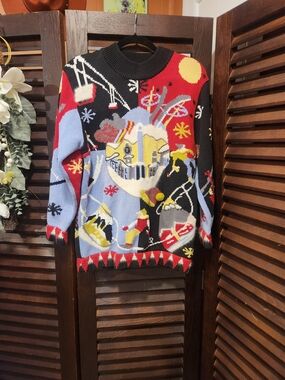 Vintage Multicolor Ski Resort Crewneck Sweater